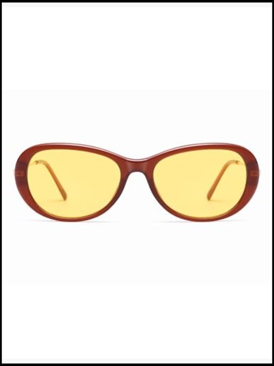 Polarized Oval Sunglasses with UV400 Protection Retro Aviator Frame main image 6